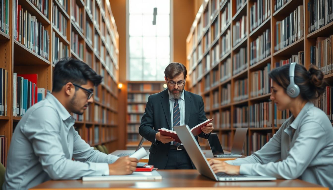 Student using learning strategies while studying